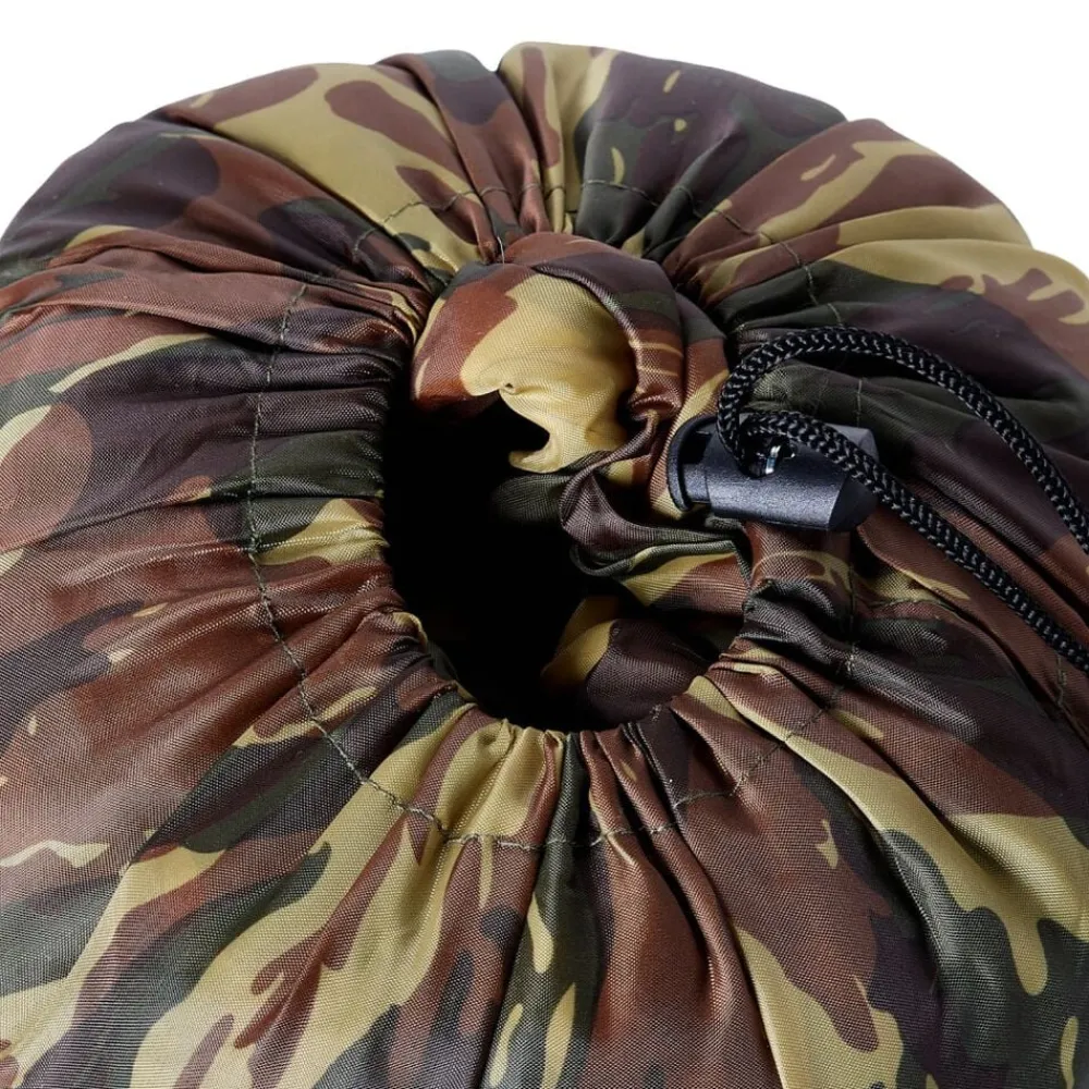 vidaXL Saco de dormir tipo momia de camping para adultos 3 estaciones Camuflaje Clearance