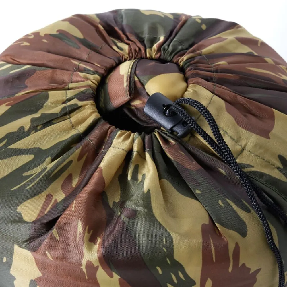 vidaXL Saco de dormir tipo momia de camping para adultos 3 estaciones Camuflaje Sale