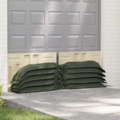 vidaXL Sacos de arena 10 pcs Verde oscuro 100 x 25 cm HDPE Clearance