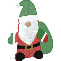 vidaXL Santa Claus Iluminado Cálido 70 x 62 cm Tela de Brillantina Clearance