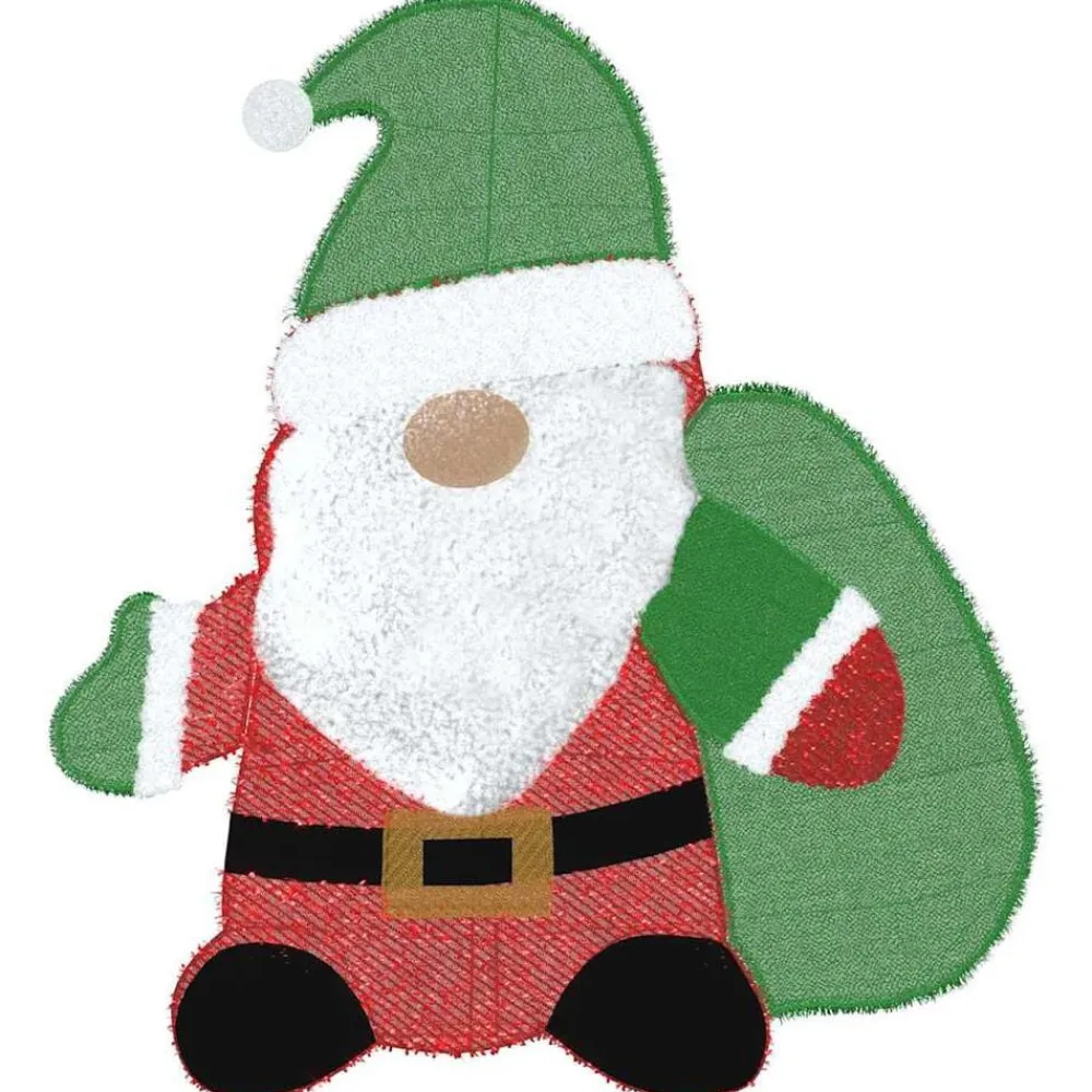 vidaXL Santa Claus Iluminado Cálido 70 x 62 cm Tela de Brillantina Clearance