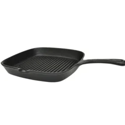 vidaXL Sartén parrilla de hierro fundido 24x23 cm Clearance
