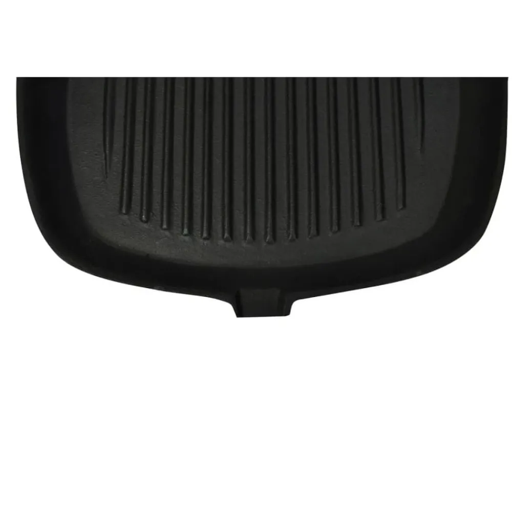 vidaXL Sartén parrilla de hierro fundido con mango de madera 20x20 cm Best