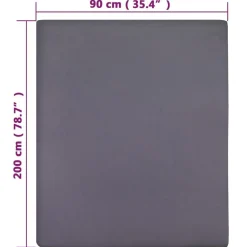 vidaXL Sábana bajera jersey algodón 90x200 cm Antracita Sale