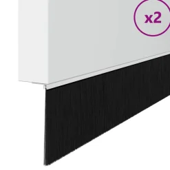 vidaXL Materiales De Construcción-Sellos de cepillo de puerta atornillables 2 pcs 100 cm