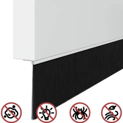 vidaXL Materiales De Construcción-Sellos de cepillo de puerta atornillables 2 pcs 100 cm
