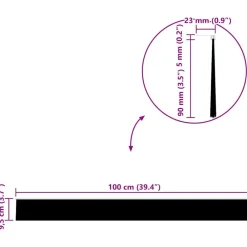vidaXL Materiales De Construcción-Sellos de cepillo de puerta atornillables 2 pcs 100 cm