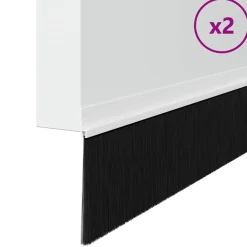 vidaXL Materiales De Construcción-Sellos de cepillo para puertas autoadhesivos 2 pcs 100 cm