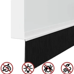 vidaXL Materiales De Construcción-Sellos de cepillo para puertas autoadhesivos 2 pcs 100 cm