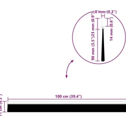 vidaXL Materiales De Construcción-Sellos de cepillo para puertas autoadhesivos 2 pcs 100 cm