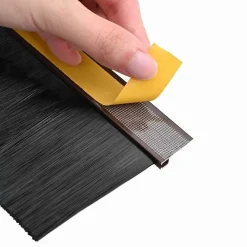 vidaXL Sellos de cepillo para puertas autoadhesivos 2 pcs Marrón Marr&oacute;n Best