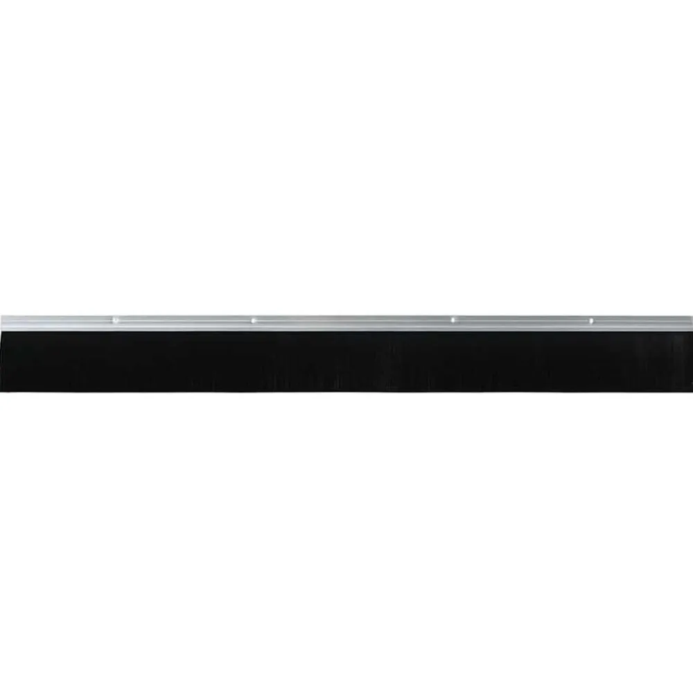 vidaXL Sellos de cepillo de puerta atornillables 2 pcs 100 cm Plateado