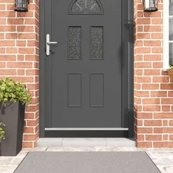 vidaXL Sellos de cepillo de puerta atornillables 2 pcs 100 cm Plateado
