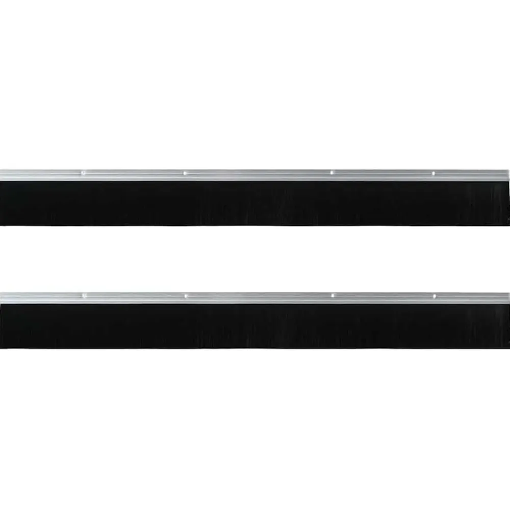 vidaXL Sellos de cepillo de puerta atornillables 2 pcs 100 cm Plateado