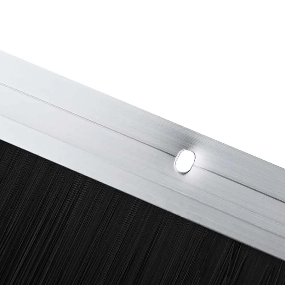 vidaXL Sellos de cepillo de puerta atornillables 2 pcs 100 cm Plateado