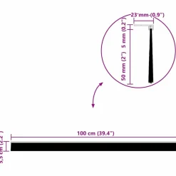 vidaXL Materiales De Construcción-Sellos de cepillo de puerta atornillables 2 pcs 100 cm