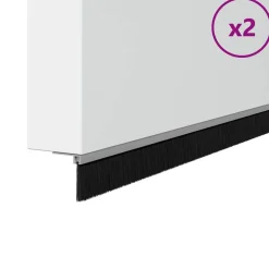 vidaXL Materiales De Construcción-Sellos de cepillo de puerta atornillables 2 pcs 100 cm