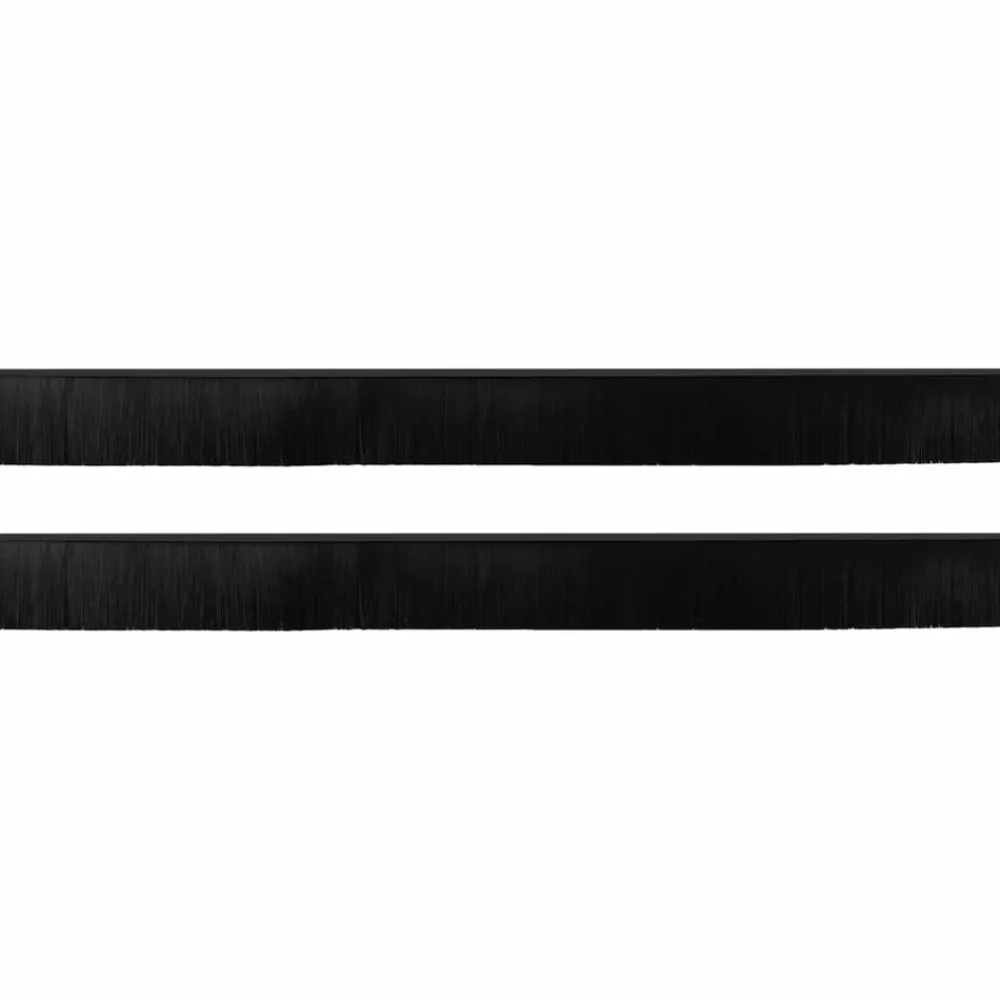 vidaXL Sellos de cepillo para puertas autoadhesivos 2 pcs 100 cm Negro Best