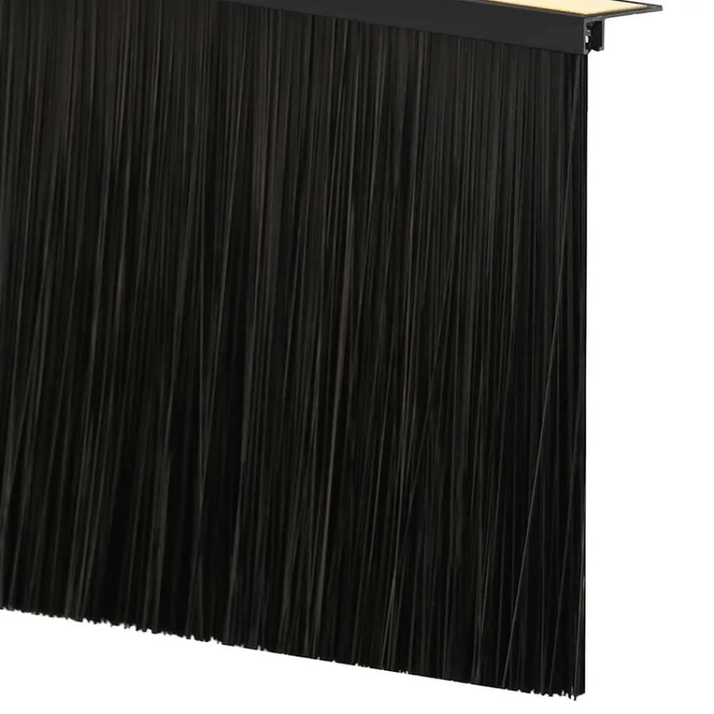 vidaXL Sellos de cepillo para puertas autoadhesivos 2 pcs 100 cm Negro Best