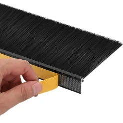 vidaXL Sellos de cepillo para puertas autoadhesivos 2 pcs 100 cm Negro Best