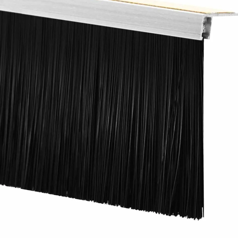 vidaXL Sellos de cepillo para puertas autoadhesivos 2 pcs Plateado Sale