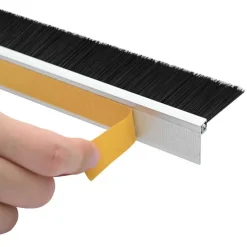 vidaXL Sellos de cepillo para puertas autoadhesivos 2 pcs Plateado Sale