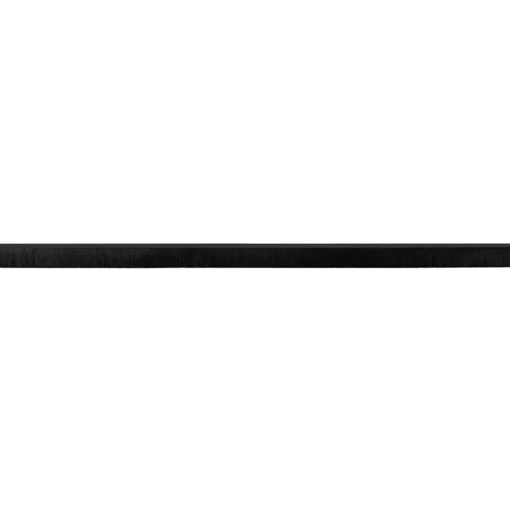 vidaXL Sellos de cepillo para puertas autoadhesivos 2 pcs 100 cm Negro Best