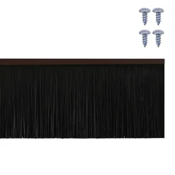 vidaXL Materiales De Construcción-Sellos de cepillo de puerta atornillables 2 pcs Marrón 100 cm