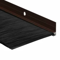 vidaXL Materiales De Construcción-Sellos de cepillo de puerta atornillables 2 pcs Marrón 100 cm