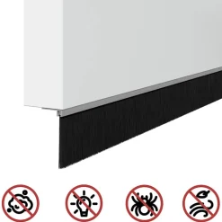 vidaXL Materiales De Construcción-Sellos de cepillo para puertas autoadhesivos 2 pcs