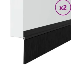 vidaXL Materiales De Construcción-Sellos de cepillo para puertas autoadhesivos 2 pcs 100 cm