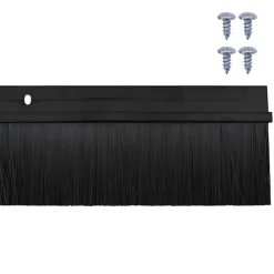 vidaXL Sellos de cepillo de puerta atornillables 2 pcs 100 cm Negro