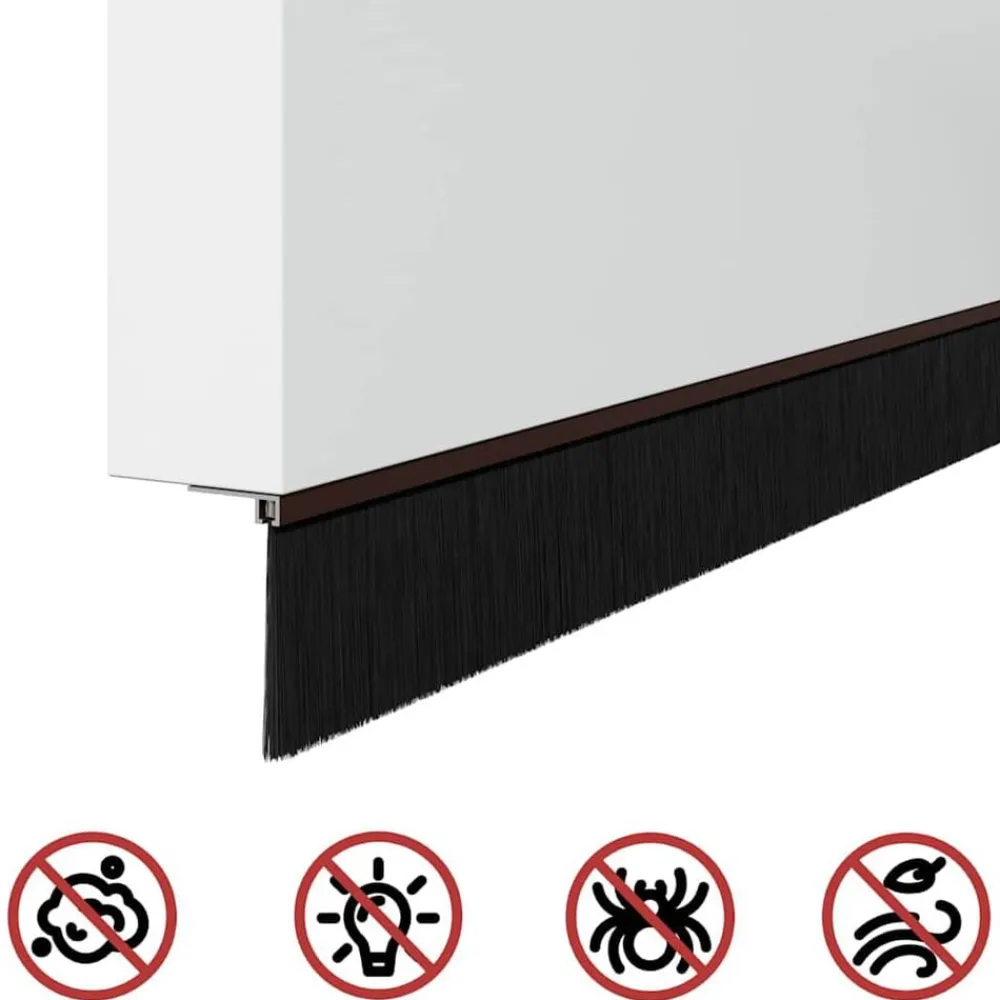 vidaXL Sellos de cepillo de puerta atornillables 2 pcs Marrón 100 cm Marrón Clearance