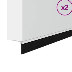 vidaXL Materiales De Construcción-Sellos de cepillo para puertas autoadhesivos 2 pcs 100 cm