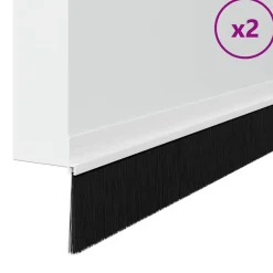vidaXL Materiales De Construcción-Sellos de cepillo para puertas autoadhesivos 2 pcs 100 cm