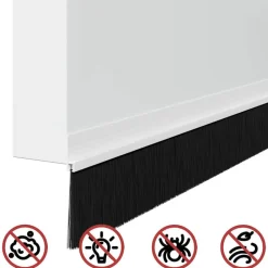 vidaXL Materiales De Construcción-Sellos de cepillo para puertas autoadhesivos 2 pcs 100 cm