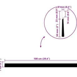 vidaXL Materiales De Construcción-Sellos de cepillo para puertas autoadhesivos 2 pcs 100 cm