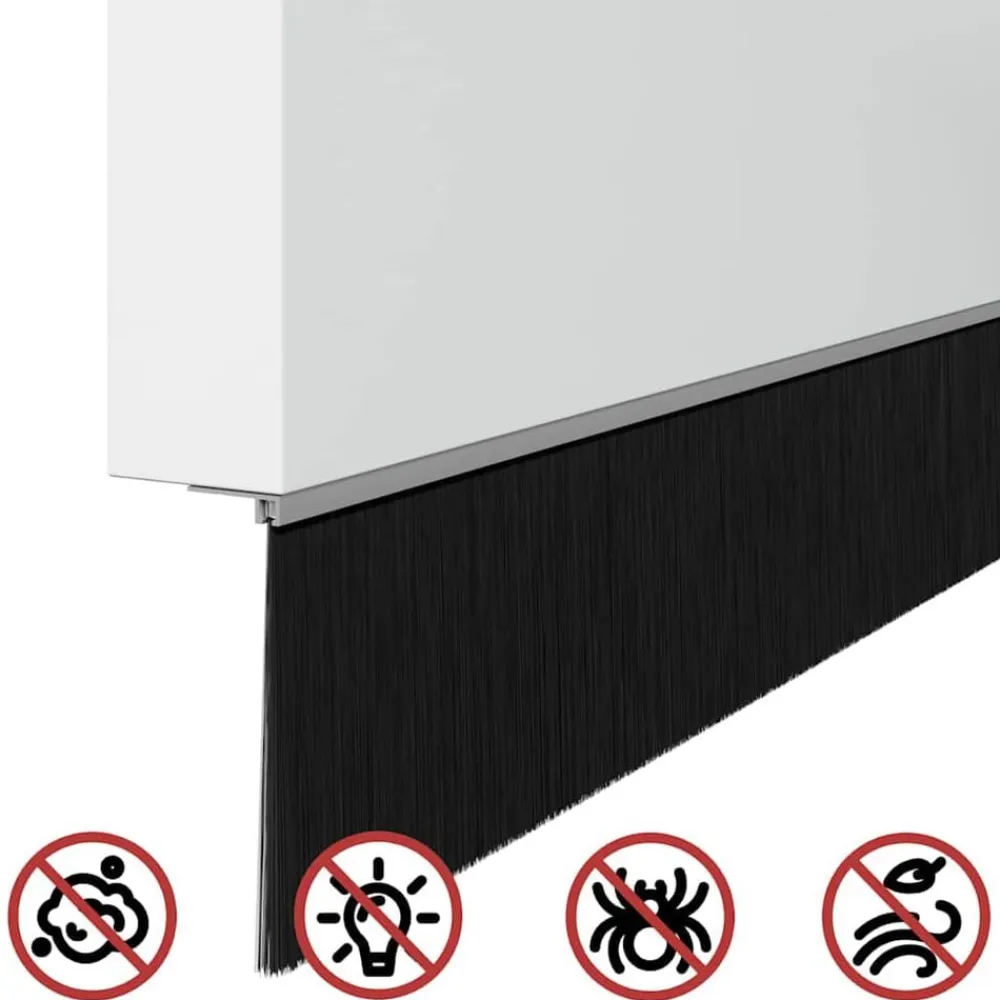 vidaXL Sellos de cepillo de puerta atornillables 2 pcs 100 cm Plateado Outlet