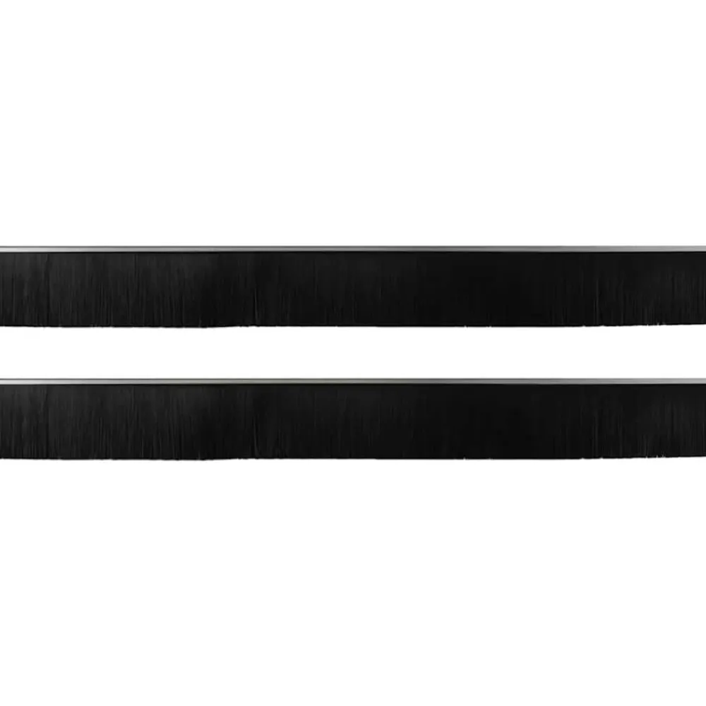 vidaXL Sellos de cepillo de puerta atornillables 2 pcs 100 cm Plateado Outlet