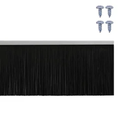 vidaXL Sellos de cepillo de puerta atornillables 2 pcs 100 cm Plateado Outlet
