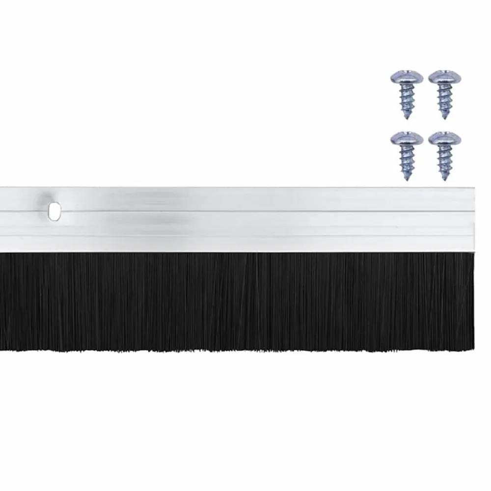 vidaXL Materiales De Construcción-Sellos de cepillo de puerta atornillables 2 pcs 100 cm
