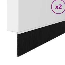 vidaXL Materiales De Construcción-Sellos de cepillo de puerta atornillables 2 pcs 100 cm