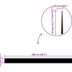 vidaXL Materiales De Construcción-Sellos de cepillo de puerta atornillables 2 pcs 100 cm