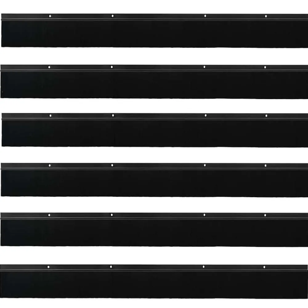 vidaXL Sellos de cepillo de puerta atornillables 6 pcs 100 cm Negro Online