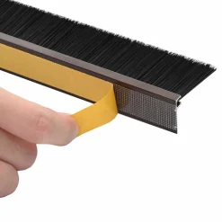 vidaXL Sellos de cepillo para puertas autoadhesivos 2 pcs Marrón Marr&oacute;n Clearance