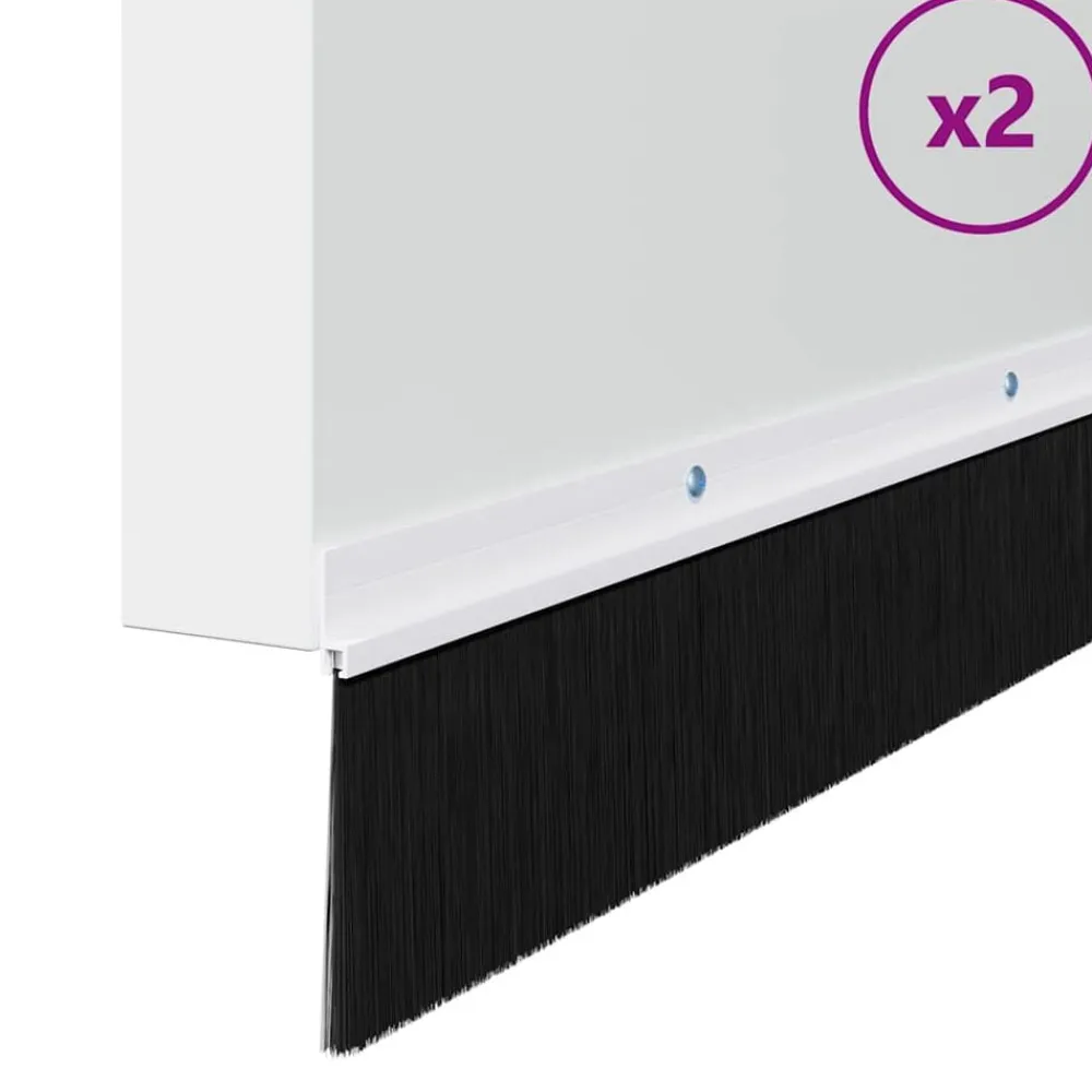 vidaXL Materiales De Construcción-Sellos de cepillo de puerta atornillables 2 pcs 100 cm