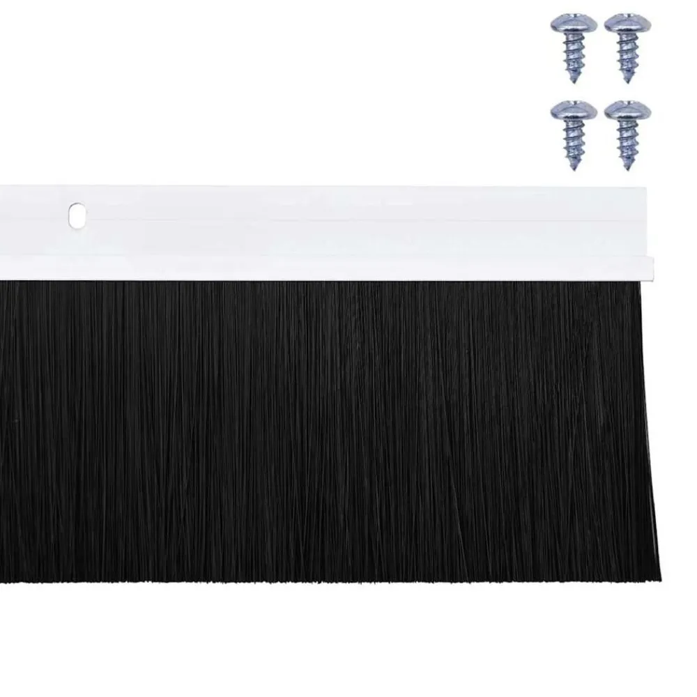 vidaXL Materiales De Construcción-Sellos de cepillo de puerta atornillables 2 pcs 100 cm