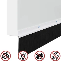 vidaXL Materiales De Construcción-Sellos de cepillo de puerta atornillables 2 pcs 100 cm