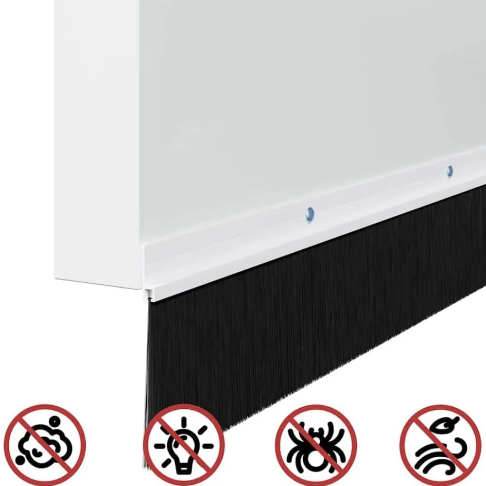 vidaXL Materiales De Construcción-Sellos de cepillo de puerta atornillables 2 pcs 100 cm