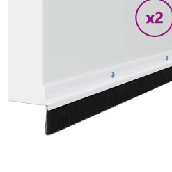 vidaXL Materiales De Construcción-Sellos de cepillo de puerta atornillables 2 pcs 100 cm